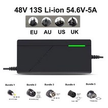 전동킥보드배터리 새로운 이온 팩 36V 48V 60V 72V 5A 지능형 고속 충전 42V 54.6V 67.2V 84V 충전기 10S 13S 16S 20S, EU, 02 48V 13S Li-ion 5A