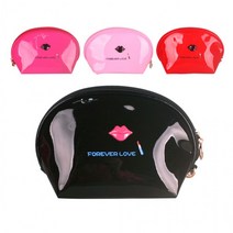 반달 패션 다용도 미니 여성 파우치 잡화 러브립 화장품 백 에나멜 가방