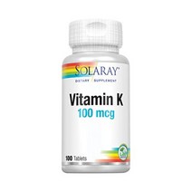 솔라레이 비타민 K1 100mcg 100정 Solaray Vitamin K1, 개