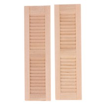 우드셔터 우드커튼 암막 2 조각 112 인형 집 가구 나무 셔터 아이들을위한 diy 창