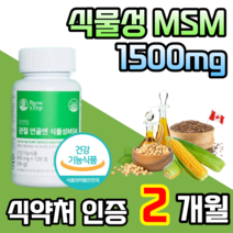 식물성 MSM N아세틸글루코사민 MSN 글루코사민 엔에스엠 유황 캐나다 칼슘 엠스엠 에에스엠 먹는황, 120정, 2개