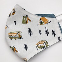 달라홈 코와이어 필터교체형 끈조절 면마스크 겨울 봄 가을 꽃무늬천 핑크 남성 여성 노즈 국내산