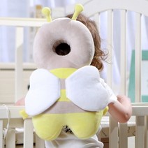 아기 머리 보호대 유아 머리쿵 방지 뒤통수 뒤쿵이 쿠션 범퍼 헬멧, 옐로우, 1개