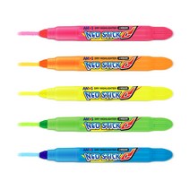 [문구조아] 아모스 네오스틱 고체 형광펜 필기구 연두, 8개