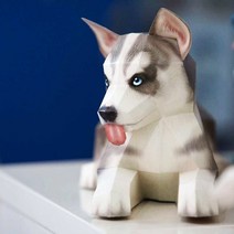 강아지 종이 미니어처 모형 만들기 실내 놀이 허스키, 본상품선택