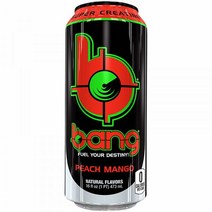 VPX 바이탈 제약 뱅 에너지 드링크와 코큐텐 & 크레아틴 Peach Mango 12 음료 16 Fl Oz . 각각