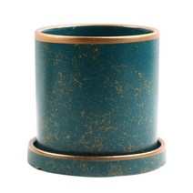 미미네가든 유럽풍 금박느낌 화분 (그린) - 11cm, 단품