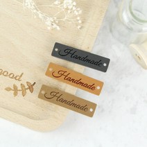 JSTrading 핸드메이드 가죽라벨 - 네츄럴, 1개, 01_탄베이지