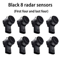 지게차후방감지기 굴삭기 후방경보기 센서 자동차 주차 지원 백업 레이더 부저 시스템 도요타 하이랜더 와일드 랜더 20152022 용 후면 앞 범퍼, Black (8 )+15-21 Highlander