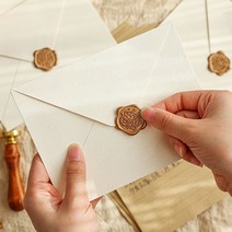 실링왁스_인장_청첩장_초대장_결혼_답례품_스티커_봉투_셀프_결혼식_답례_축하_카드, 7실링스티커-골드로즈