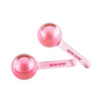 스킨 체육관 아이스 글로브 뷰티 볼 비드 Cryocicles - 페이스 아이 콜드 롤러 마사지기 붓기 모공 및 주름 감소, 분홍색 액체