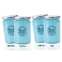 에어메딕검360g 대용량 10g당 688원 실내용화장실 탈취제 차량냄새제거 새집증후군 대용량(360g) 무향 블랙체리 시트러스 피톤치드 승인에코플러스, 1개