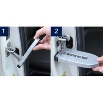 세차 정비 차량용 루프탑용 보조발판 스태퍼 비상용 자동차위 다용도, 블랙