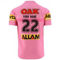 풋볼 럭비공 헤드커버 미식축구공 킥런볼 럭비보호대 2022 펜리스 팬더스 홈/어웨이/안작/원주민/대체 남성 럭비 저지 크기 S-5XL 사용자 정의 이름 번호 인쇄, [02] M, [05] Print name number