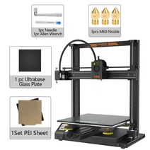 3D프린터 KINGROON KP5L 티타늄 빠른 금속 프레임 유리 FDM 300x300x330mm 업그레이드 전원 공급 장치, [08] KP5L add 1PEI 1Glass