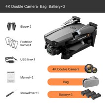 촬영 입문용 전문가용 카메라 취미 비행 수중 드론 새로운 무인 항공기 4k 이중 hd xt6 wifi fpv 무인 항공기 기압 고정 높이 4 축 항공기 rc 헬리콥터, 3b 가방에 4k