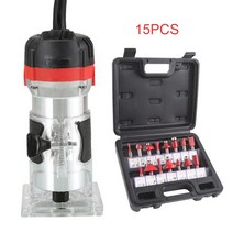목공 호환 800W 30000rpm 전기 트리머 목재 밀링 조각 슬로팅 트리밍 핸드 카빙 머신 라우터 절단 구멍 뚫기 작업 등 밑면이 투명해 상황을 쉽게 볼 수 가공 캐비닛, [11] Trimmer Sets, [02] 110v