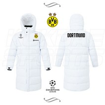 도르트문트 축구 롱패딩 화이트