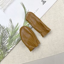 헤세드 NEW) 천연가죽 양모 니들펠트용 가죽골무 3컬러 (1쌍), 카멜