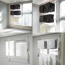 베란다 문걸이 코스트코 창문형 문에거는 문걸이형 좁은집 빨래 건조대 자취생 기숙사 필수품, 4단