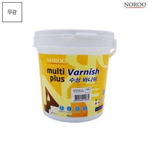 노루표페인트 멀티플러스 수성 원목 바니쉬 페인트 목재용 투명 무광 1L