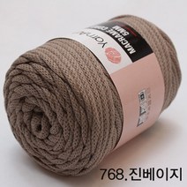 굿울 FAGO 마크라메 코드(5mm) 가방 소품 뜨개질실, 768(진베이지)