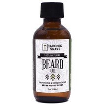 Taconic Shave 프리미엄 천연 수염 오일 어반 우드 향 56.7g2온스 병