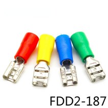 FDD5.5-250 암 절연 전기 압착 단자 12-10 AWG 커넥터 케이블 와이어 100 개/갑 FDD, [02] Blue