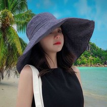 스타일 여성 와이드 버킷햇 와이드썬캡 넓은챙큰모자 신혼여행여자코디 모자 린넨 여자