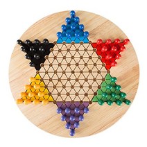Chinese Checkers Game Set with 11 인치 나무 보드와 성인 소년과 소녀의 전통적인 페그 게임 by Hey. Play.