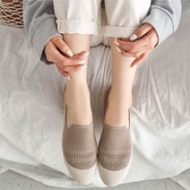 가이아슈 발편한 펀칭 니트 드라이빙 슈즈 슬립온 여성단화