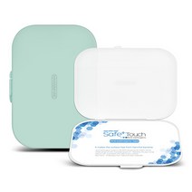 한스마레 마스크 보관 케이스 휴대용 항균 파우치, 1개, 화이트(항균패치 포함)