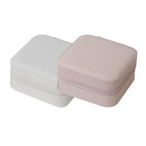 [2개] 심플 미니 주얼리 정리함 악세사리 여행용 사각 파우치