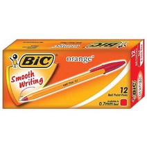 BIC 오렌지 볼펜 0.7mm 12개입 MO, 적