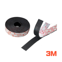 3M 듀얼락 초강력 벨크로 탈부착 찍찍이 양면 테이프 전동휠 DIY 멀티탭 서랍 고정, SJ3560 (250방 - 폭 25mm 투명), 100cm, 1개