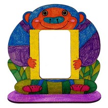 유아미술 어린이용 나무반제품 사진액자 토실 고릴라