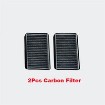 호환용 2 구멍 공기 필터 폭스 바겐 비틀 5 6 아우디 3 8 좌석 자동차 외부 공조기필터, 2 Pcs Black Filter
