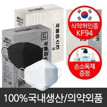 KF94 황사 방역용 서울마스크 50매, 1개, 블랙