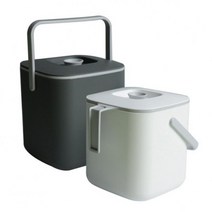 물기제거 채반 손잡이 음식물통 3L(화이트) 위생적인 수거통 잔반통 처리통