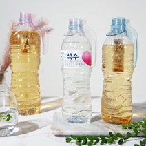 오늘새로 생수병 페트병 손잡이 1리터 2리터 물병, 투명, 1개