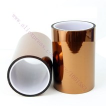 3d프린터 부품 100mm x 33m 케톤 테이프 고온 내열성 폴리이 미드 3D 프린터 베드 부품/액세서리 1 개, 01 100mm x33m