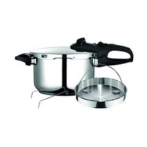 Fagor Duo Pressure Cooker 4L 인덕션 스팀 쿠커 익스프레스 슈퍼 18/10 스테인레스강 모든 홉 유형 열 확산기 베이스 2 압력 레벨 5 안전 시스템 포함