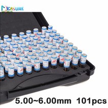 내경 측정기 보어게이지4.00 ~ 5.00mm 101 개상자 강철 핀 게이지 측정 필러, 05 5.00-6.00mm