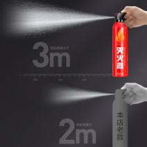 자동차 소화기 3m 가정용 소방 장비 화재 소형, 2개입 홀더 2개 포함