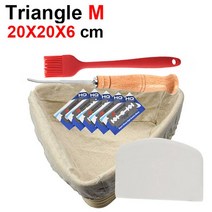 라틴바구니 원형 이케아 다이소 뚜껑있는 라탄 바구니 라틴 이케아 다이소 뚜껑있는 천연 banneton 빵 등나무 타 고리 버들 사워도 반죽 발효 빵 교정, 삼각형 20x20x6