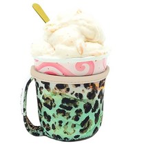 Go Cuff 아이스크림 쿠지 파인트 커프 미끄럼 방지 네오프렌 절연체 파인트 크기의 아이스크림 파인트 아늑한 슬리브(하겐다즈 벤 앤 제리스 헤일로 탑 등과 호환 가능)(파스, Emerald Jungle