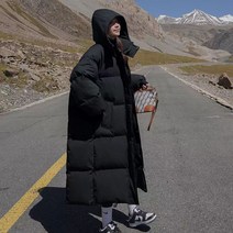 LINHYE 여성 겨울 하프 오버핏 패딩