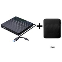 외장dvd플레이어 USB 3.0 c타입 휴대용 CD DVD /-RW 버너 광학 드라이브 외장 노트북 PC 데스크탑 맥북 아이맥 윈도우 11 샤오미, [04] SW Black-B-FBB