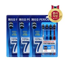 LG생활건강 페리오 토탈7 칫솔(힘있는미세모) 4입 x 3개 (총12개), 단일옵션