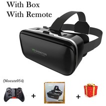 VR Shinecon 6.0 Casque 가상 현실 안경 3 D 3d 고글 헤드셋 헬멧 iPhone Android 스마트 폰 스마트 폰 Viar Lens, 협력사, Box 054 리모컨 포함